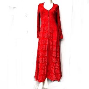 Vintage Butterfield 8 Lace Hostess Pants Jumpsuit Lounger